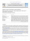 Research paper thumbnail of Cognitive control of movement in down syndrome