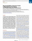 Research paper thumbnail of Neural Variability in Premotor Cortex Is Modulated by Trial History and Predicts Behavioral Performance