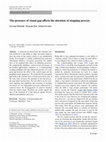 Research paper thumbnail of The presence of visual gap affects the duration of stopping process