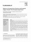 Research paper thumbnail of Patterns of acupuncture practice and acupoint usage in Brazil: the Fortaleza experience