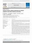 Research paper thumbnail of Intimate partner violence education for medical students in the USA, Vietnam and China