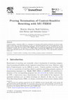 Research paper thumbnail of Proving Termination of Context-Sensitive Rewriting with MU-TERM