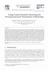 Research paper thumbnail of Using Context-Sensitive Rewriting for Proving Innermost Termination of Rewriting