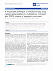 Research paper thumbnail of A microplate technique to simultaneously assay calcium accumulation in endoplasmic reticulum and SERCA release of inorganic phosphate