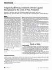 Research paper thumbnail of Antigenicity of Primary Endodontic Infection against Macrophages by the Levels of PGE2 Production