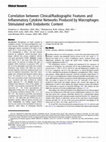 Research paper thumbnail of Correlation between Clinical/Radiographic Features and Inflammatory Cytokine Networks Produced by Macrophages Stimulated with Endodontic Content