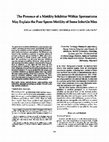 Research paper thumbnail of The presence of a motility inhibitor within spermatozoa may explain the poor sperm motility of some infertile men