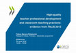 Research paper thumbnail of High-quality teacher professional development and classroom teaching practices: evidence from TALIS 2013