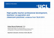 Research paper thumbnail of High-quality teacher professional development, teachers' co-operation and classroom practices: evidence from TALIS 2013