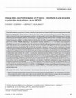 Research paper thumbnail of Usage des psychothérapies en France : résultats d’une enquête auprès des mutualistes de la MGEN