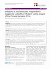 Research paper thumbnail of Violations of local stochastic independence exaggerate scalability in Mokken scaling analysis of the Chinese Mandarin SF-36