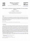 Research paper thumbnail of Error analysis of efficient evaluation algorithms for tensor product surfaces