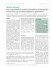 Research paper thumbnail of Pre-clinical medical students' perceptions of their patient safety skills in a simulated emergency department