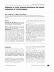 Research paper thumbnail of Influence of cyclic torsional loading on the fatigue resistance of K3 instruments