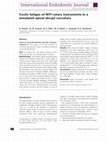 Research paper thumbnail of Cyclic fatigue of NiTi rotary instruments in a simulated apical abrupt curvature