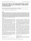 Research paper thumbnail of Chronic liver failure in rats impairs glutamatergic synaptic transmission and long-term potentiation in hippocampus and learning ability