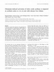 Research paper thumbnail of Glutamate-induced activation of nitric oxide synthase is impaired in cerebral cortex in vivo in rats with chronic liver failure