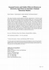 Research paper thumbnail of Seasonal factors and outlier effects in rate of return on electricity spot prices in Australia's National Electricity Market