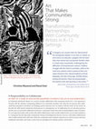 Research paper thumbnail of Art That Makes Communities Strong: Transformative Partnerships With Community Artists in K–12 Settings