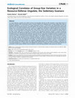 Research paper thumbnail of Ecological Correlates of Group-Size Variation in a Resource-Defense Ungulate, the Sedentary Guanaco