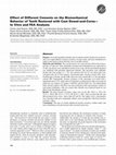 Research paper thumbnail of Effect of different cements on the biomechanical behavior of teeth restored with cast dowel-and-cores-in vitro and FEA analysis