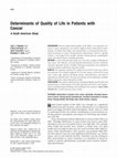 Research paper thumbnail of Determinants of quality of life in patients with cancer