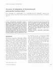 Research paper thumbnail of Accuracy of adaptation of thermoformed poly(methyl methacrylate)