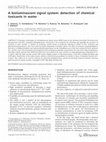 Research paper thumbnail of A bioluminescent signal system: detection of chemical toxicants in water