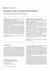 Research paper thumbnail of Quality of Life of Patients With BAHA