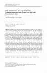 Research paper thumbnail of Oral Administration of Lycopene Reverses Cadmium-suppressed Body Weight Loss and Lipid Peroxidation in Rats