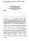 Research paper thumbnail of The Object Agreement Constraint