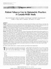 Research paper thumbnail of Patient Tobacco Use in Optometric Practice