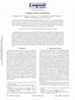 Research paper thumbnail of Transport of Water in Small Pores