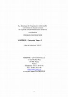 Research paper thumbnail of GREFIGEUniversité Nancy 2