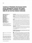 Research paper thumbnail of Treatment of Philadelphia chromosome-positive acute lymphocytic leukemia with hyper-CVAD and imatinib mesylate