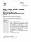 Research paper thumbnail of Auditory brainstem response in premature and full-term children