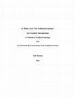 Research paper thumbnail of At What Cost? The Political-Economy?   An Extended Introduction:  A Criticism of Neoliberal Ideology,   And,   An Existential Re-Construction of the Political-Economy (Approx.250 pages)