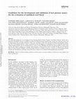 Research paper thumbnail of Guidelines for the development and validation of new potency assays for the evaluation of umbilical cord blood