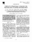 Research paper thumbnail of Evidence for a dopaminergic involvement in the natriuretic action of centrally administered renin