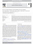 Research paper thumbnail of The use of visual warnings in social marketing: The case of tobacco