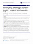 Research paper thumbnail of Why a successful task substitution in glaucoma care could not be transferred from a hospital setting to a primary care setting: a qualitative study