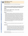 Research paper thumbnail of Temporal horizons of cigarette satiety: determining the window of time over which recent smoking influences motivation to smoke