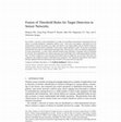 Research paper thumbnail of Fusion of Threshold Rules for Target Detection in Sensor Networks