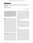 Research paper thumbnail of Awareness of swimming pool suction injury among tour operators