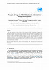 Research paper thumbnail of Analysis of Impact of ICT Solutions in International Freight Management