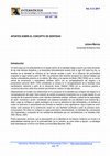 Research paper thumbnail of APUNTES SOBRE EL CONCEPTO DE IDENTIDAD