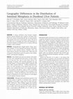 Research paper thumbnail of Geographic differences in the distribution of intestinal metaplasia in duodenal ulcer patients