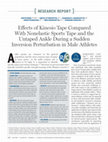 Research paper thumbnail of Effects of Kinesio Tape Compared With Nonelastic Sports Tape and the Untaped Ankle During a Sudden Inversion Perturbation in Male Athletes