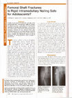 Research paper thumbnail of Femoral shaft fractures: is rigid intramedullary nailing safe for adolescents?