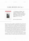 Research paper thumbnail of Review of: A Companion to Roman Art, ed. B.E. Borg, 2015